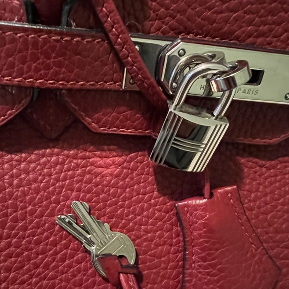 Hermès Birkin 35 Satchel in Rouge Garance Togo Leather - Picture 12 of 13